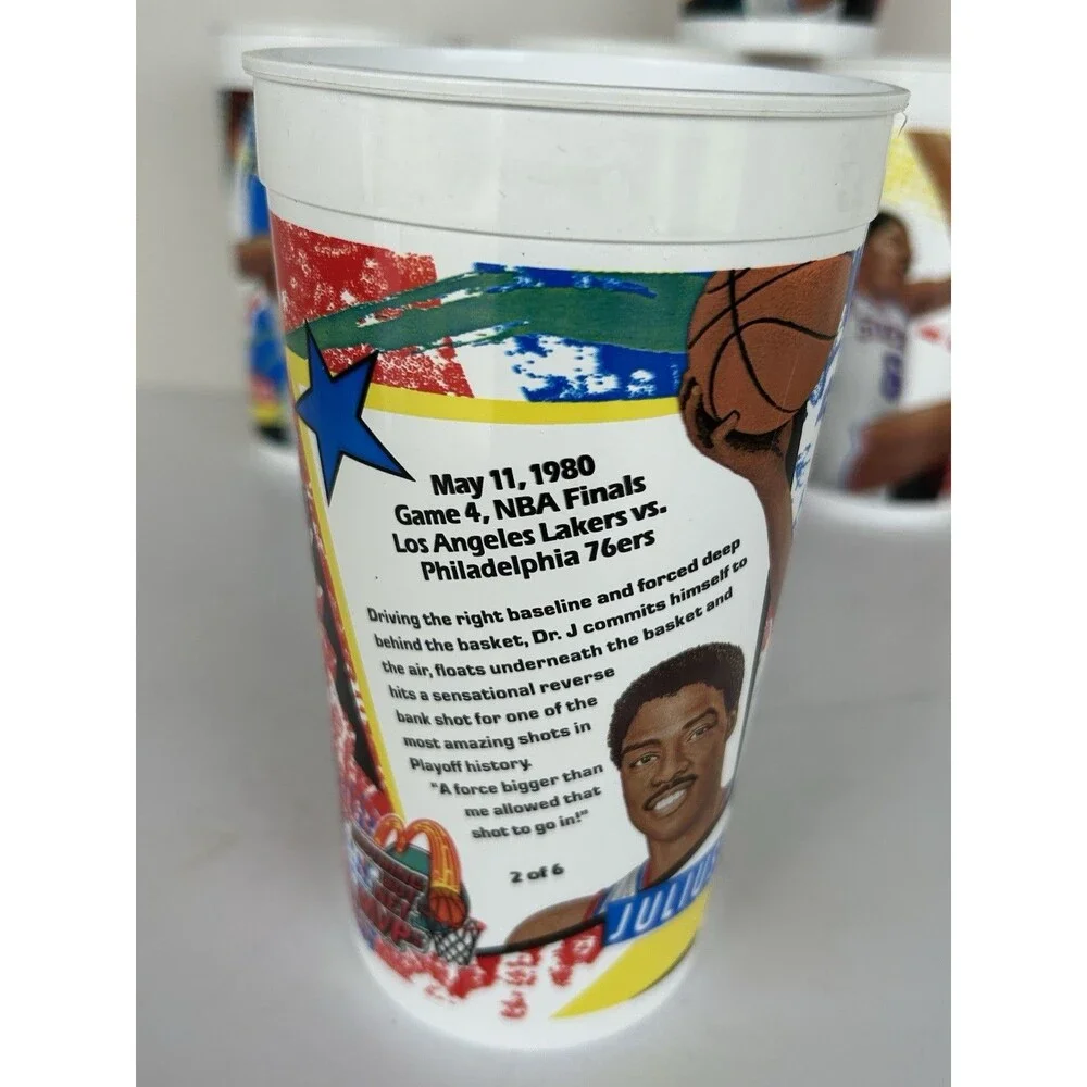 1992 McDonald’s Julius Erving Dr J NBA Collector Cups Lot of 5